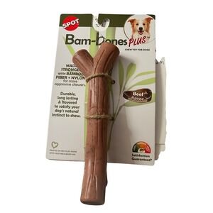 Spot Bam-Bones Plus Beef Flavor 6.25" Branch Dog Chew Toy 36918 NEW